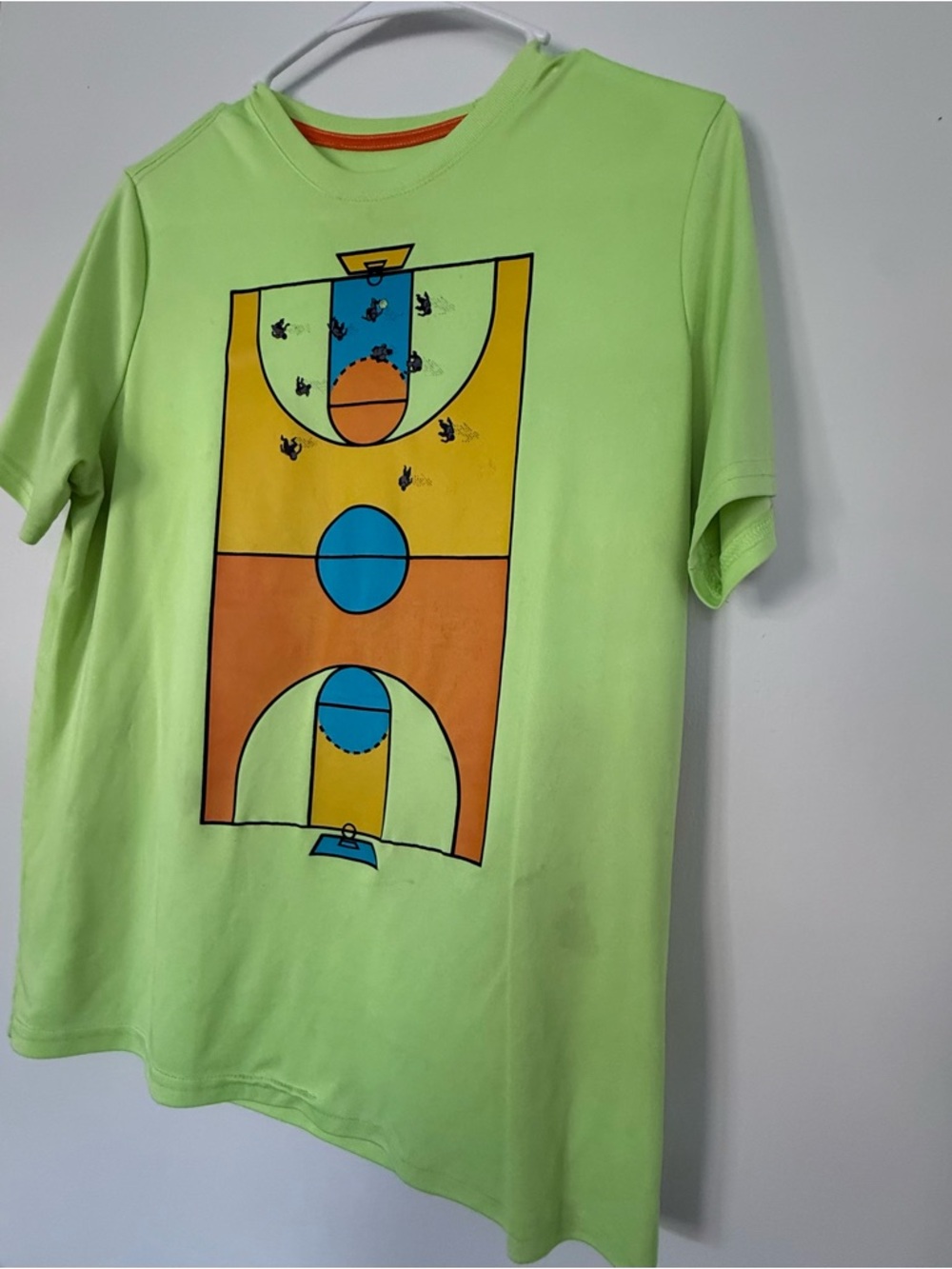 Athletic Works Neon Yellow Performance Tee with Black Logo